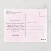 Vrijgezellenfeest Waterverf Floral Cherry Blossom Briefkaart (Achterkant)