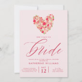 VRIJGEZELLENFEEST | Waterverf Floral Heart Kaart (Voorkant)