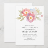 Vrijgezellenfeest Waterverf Floral Moderne botanis Kaart (Voorkant / Achterkant)