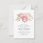 Vrijgezellenfeest Waterverf Floral Moderne botanis Notitiekaartje (Voorkant)