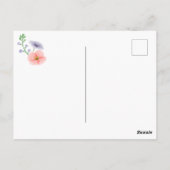 VRIJGEZELLENFEEST | Waterverf Flower Bouquet Briefkaart (Achterkant)