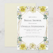 VRIJGEZELLENFEEST | Waterverf Gele Bloemen Kaart (Voorkant / Achterkant)