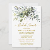 Vrijgezellenfeest Waterverf Greenery Dusty Blue Go Kaart (Voorkant)