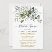 Vrijgezellenfeest Waterverf Greenery Gold Dusty Bl Kaart (Voorkant)