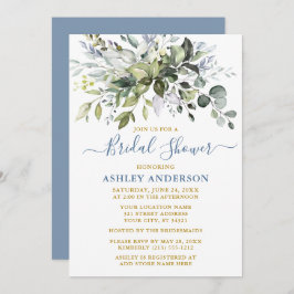 Vrijgezellenfeest Waterverf Greenery Gold Dusty Bl Kaart