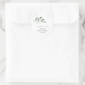 Vrijgezellenfeest Waterverf Greenery Hartelijk dan Ronde Sticker (Tas)