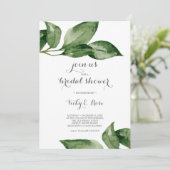 Vrijgezellenfeest Waterverf Greenery Kaart (Staand voorkant)