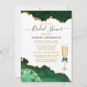 Vrijgezellenfeest Waterverf Groene Marmer Geode Go Kaart (Voorkant)