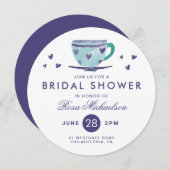 VRIJGEZELLENFEEST | Waterverf hart koffiebeker Kaart (Voorkant / Achterkant)