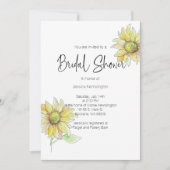 Vrijgezellenfeest Waterverf Herfst Zonnebloem Uitn Kaart (Voorkant)