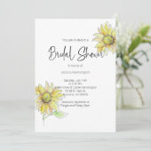 Vrijgezellenfeest Waterverf Herfst Zonnebloem Uitn Kaart (Staand voorkant)