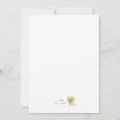 Vrijgezellenfeest Waterverf Herfst Zonnebloem Uitn Kaart (Achterkant)