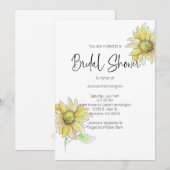 Vrijgezellenfeest Waterverf Herfst Zonnebloem Uitn Kaart (Voorkant / Achterkant)