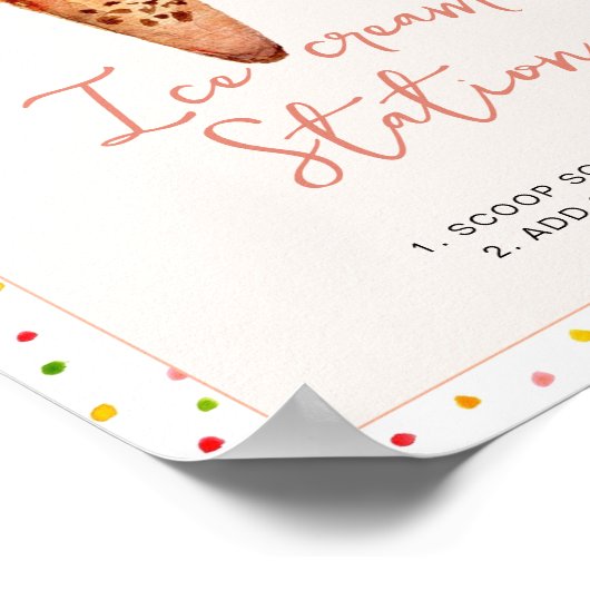 Vrijgezellenfeest waterverf ijsstation poster (Hoek)