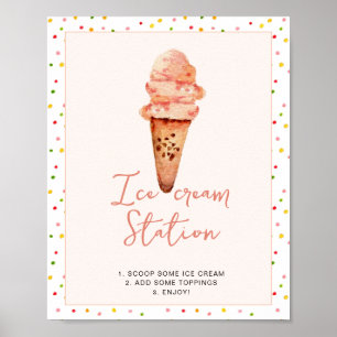 Vrijgezellenfeest waterverf ijsstation poster