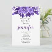 Vrijgezellenfeest Waterverf Lavender Rustic Kaart (Staand voorkant)