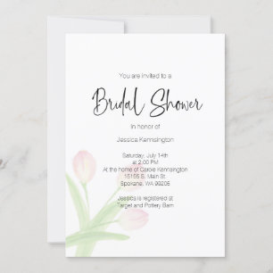 Vrijgezellenfeest Waterverf Lente Tulpen uitnodigi Kaart