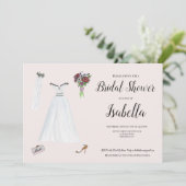 Vrijgezellenfeest waterverf Mode Kaart (Staand voorkant)