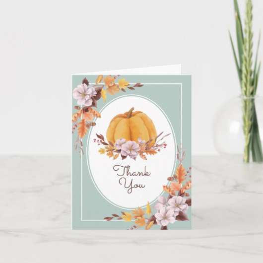 Vrijgezellenfeest | Waterverf najaar - Hartelijk d Bedankkaart (Voorkant)