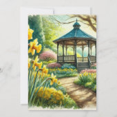 Vrijgezellenfeest Waterverf narcissen Kaart (Achterkant)