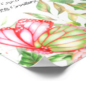 Vrijgezellenfeest Waterverf reisplan Floral Poster (Hoek)