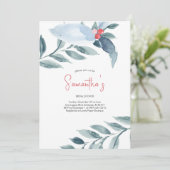 Vrijgezellenfeest Waterverf Rode Berries Holiday P Kaart (Staand voorkant)