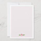 Vrijgezellenfeest Waterverf Roos Flowers botanisch Kaart (Achterkant)