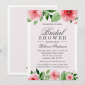 Vrijgezellenfeest Waterverf Roos Flowers botanisch Kaart (Voorkant / Achterkant)