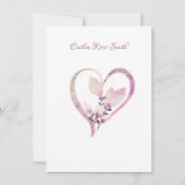 Vrijgezellenfeest, Waterverf Roos Kaart (Achterkant)