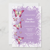 Vrijgezellenfeest waterverf roze paars kaart (Achterkant)