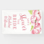 Vrijgezellenfeest | Waterverf roze pony's Spandoek (Horizontaal)