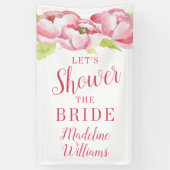 Vrijgezellenfeest | Waterverf roze pony's Spandoek (Verticaal)