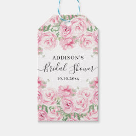 Vrijgezellenfeest Waterverf Rozen Cadeaulabel