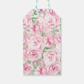 Vrijgezellenfeest Waterverf Rozen Cadeaulabel (Achterkant)