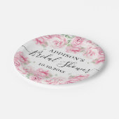 Vrijgezellenfeest Waterverf Rozen Papieren Bordje (Gekanteld)