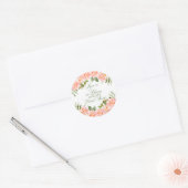 Vrijgezellenfeest Waterverf Rozen Ronde Sticker (Envelop)