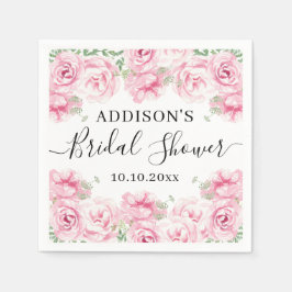 Vrijgezellenfeest Waterverf Rozen Servet