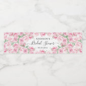 Vrijgezellenfeest Waterverf Rozen Waterfles Etiket (Enkel label)