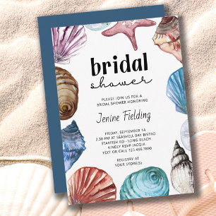 Vrijgezellenfeest Waterverf Seashell Kaart