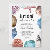 Vrijgezellenfeest Waterverf Seashell Kaart (Voorkant)