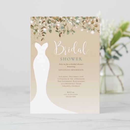 Vrijgezellenfeest waterverf String Lights Herfst Kaart (Staand voorkant)