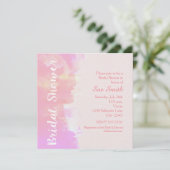 VRIJGEZELLENFEEST Waterverf Tropisch Roze Invitati Kaart (Staand voorkant)