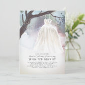 Vrijgezellenfeest | Waterverf trouwjurk Kaart (Staand voorkant)