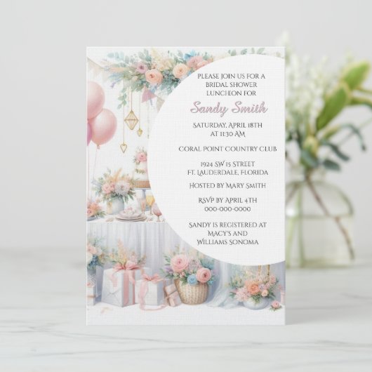 Vrijgezellenfeest Waterverf Uitnodiging (Staand voorkant)