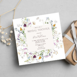 Vrijgezellenfeest Waterverf van wilde bloemen Kaart