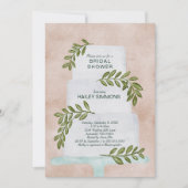 Vrijgezellenfeest Waterverf Wedding Cake w/ Greene Kaart (Voorkant)