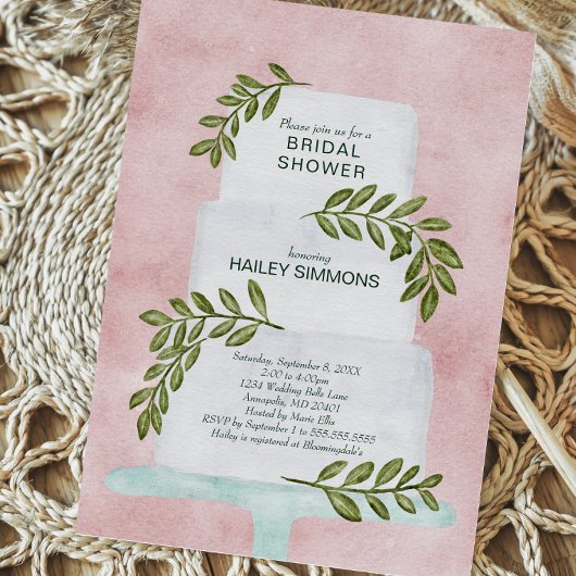 Vrijgezellenfeest Waterverf Wedding Cake w/ Greene Kaart