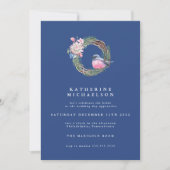 VRIJGEZELLENFEEST | Waterverf Winter Sparrow Wreat Kaart (Voorkant)