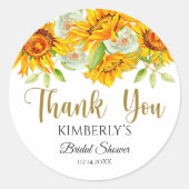 Vrijgezellenfeest Waterverf Zonnebloemen Sticker (Voorkant)