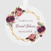 Vrijgezellenfeest waterverkleurde bloemkolen grof  ornament (achterkant)